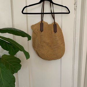 J Crew Woven Straw Market Tote